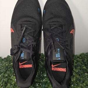 Nike Men’s Black Running Shoes with Coral and Blue Accents